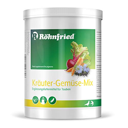 Röhnfried – Kräuter-Gemüse-Mix - mit 17 Kräutern für Tauben (500 g) – Ergänzungsfuttermittel für Tauben von Röhnfried