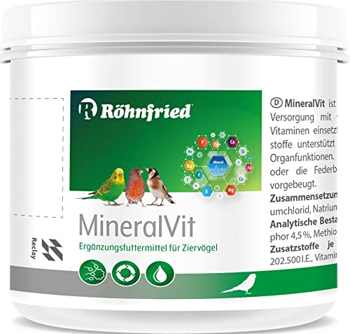 Röhnfried MineralVit 200g I Vitamine, Mineralien, Spurenelemente für Sittiche, Wellensittich, Kanarienvogel, Papageien von Röhnfried