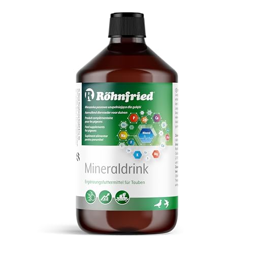 Röhnfried – Mineraldrink Ergänzungsfuttermittel mit wichtigen Mineralstoffen Konzentrat (5 ml/Liter Trinkwasser) für Tauben | Wertvolle Mineralien in Zeiten erhöhten Bedarfs (500 ml) von Röhnfried