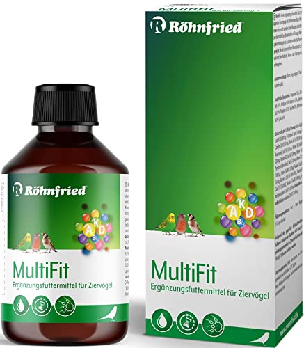 Röhnfried MultiFit 100ml I wichtige Vitamine I gegen Mängel I für Sittiche, Wellensittich, Kanarienvogel, Papageien von Röhnfried