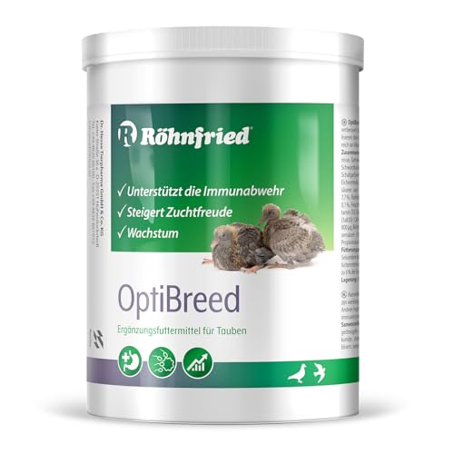 Röhnfried OptiBreed 1 Kg | Premiumaufzucht für Rassetauben | für vitalere Tiere, bessere Befruchtung und normales Wachstum von Röhnfried