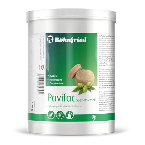 Röhnfried Pavifac Spezialbierhefe - wertvolles Naturprodukt für Tauben (700 g) von Röhnfried