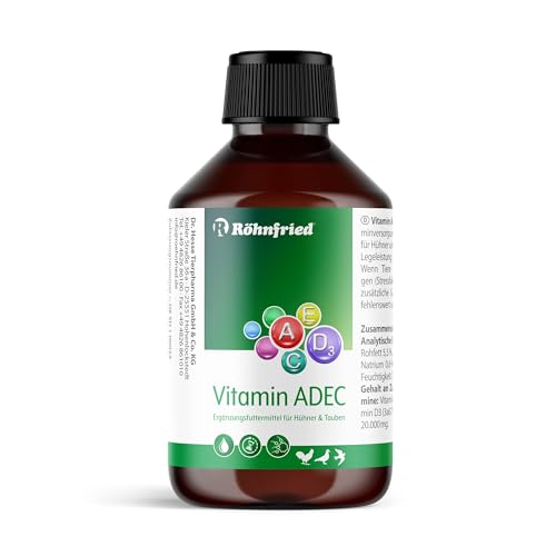 Röhnfried Vitamin ADEC 100 ml | Vitaminkonzentrat | Futterergänzungsmittel für die Vitaminversorgung von Hühnern, Tauben & Geflügel von Röhnfried