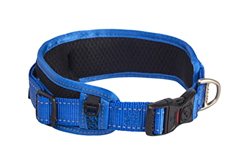 Hundehalsband, gepolstert, Größe XL, Blau von Rogz