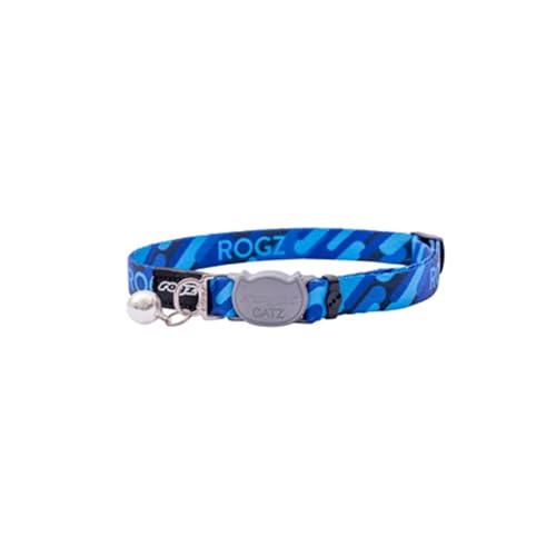 ROGZ Fusion Katzenhalsband mit Sicherheitsschnalle, Geo-Blau ROGZ Fusion Katzenhalsband mit Sicherheitsschnalle, Geo-Blau von Rogz