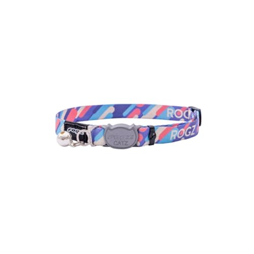 ROGZ Fusion Katzenhalsband mit Sicherheitsschnalle zum Abreißen (Geo Purple) von Rogz