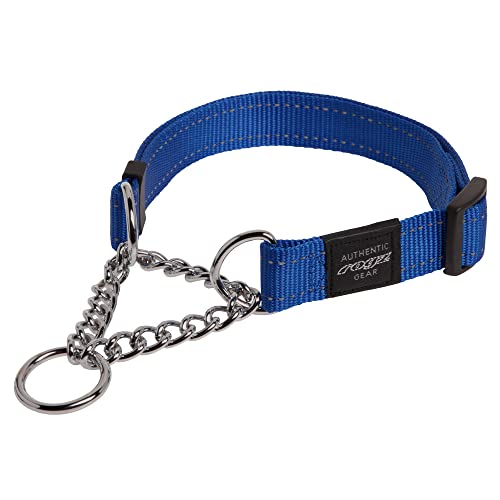 ROGZ HC05-B Utility Stop- Halsband/Lumberjack, XL, blau von Rogz