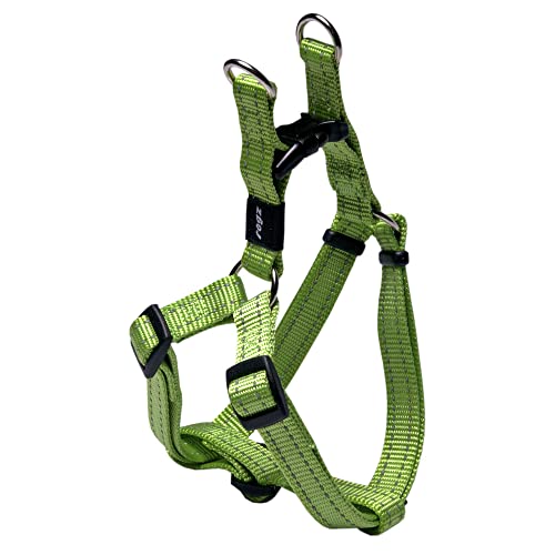 Reflective Adjustable Dog Step in Harness for Medium Dogs; Matching Collar and Leash Available, Green Reflective Adjustable Dog Step in Harness for Medium Dogs; Matching Collar and Leash Available, Green von Rogz