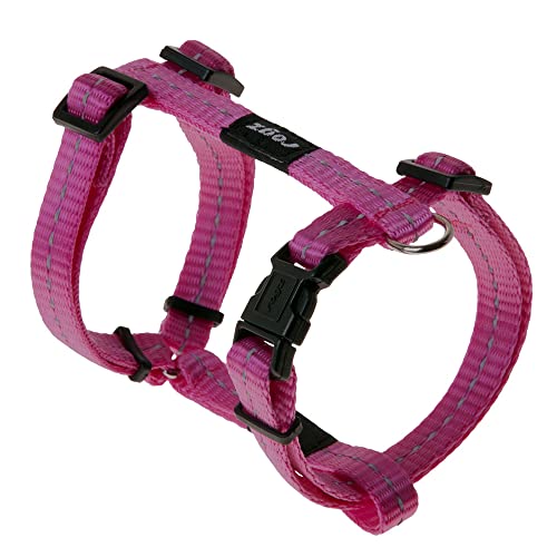 Reflective Adjustable H Harness for Small Dogs; Matching Collar and Leash Available, Pink Reflective Adjustable H Harness for Small Dogs; Matching Collar and Leash Available, Pink von Rogz
