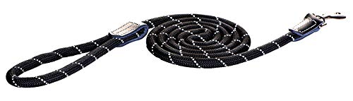 Reflective Rope Dog Control Leash for Large Dogs, 5/8" Wide, 6' Long, Black Reflective Rope Dog Control Leash for Large Dogs, 5/8" Wide, 6' Long, Black von Rogz
