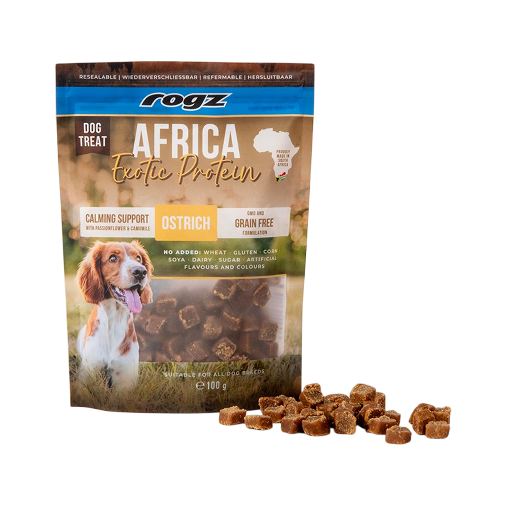 Rogz Africa Exotic Protein Calming - Strauß - 100 g Rogz Africa Exotic Protein Calming - Strauß - 100 g von Rogz