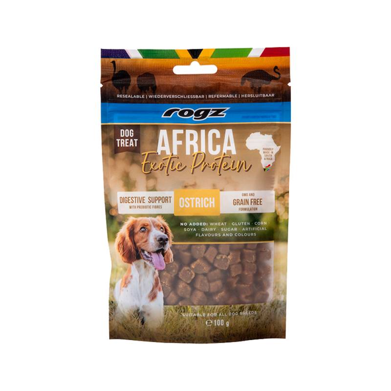 Rogz Africa Exotic Protein Mobility Digestive - Strauß - 100 g Rogz Africa Exotic Protein Mobility Digestive - Strauß - 100 g von Rogz