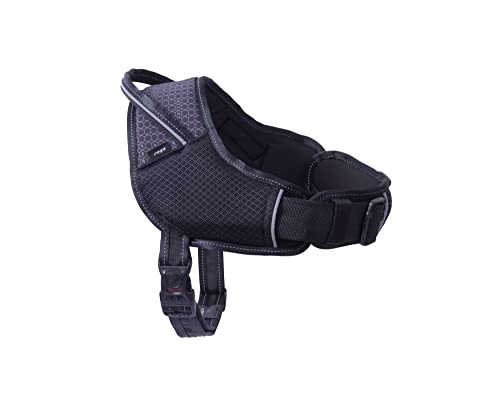 Rogz Airtech Sport-Hundegeschirr, Nightsky Schwarz, Größe M/L, 50-63 cm, Brustweite verstellbar von Rogz