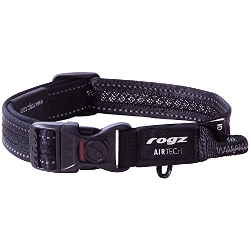 Rogz Airtech Classic Hundehalsband, Größe M, Nightsky Black von Rogz