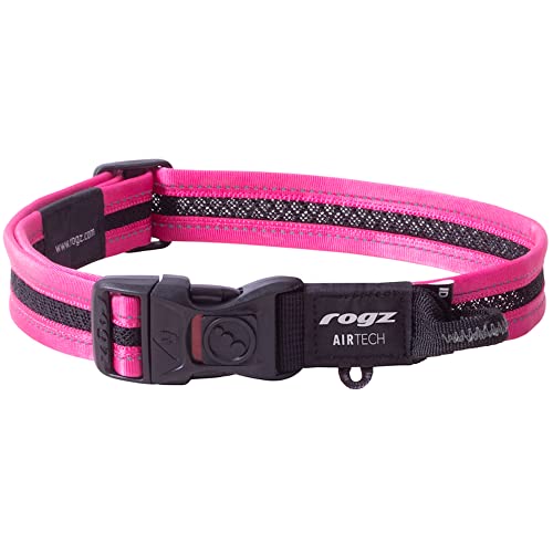 Rogz Airtech Classic Hundehalsband, groß, Sunset Pink von Rogz