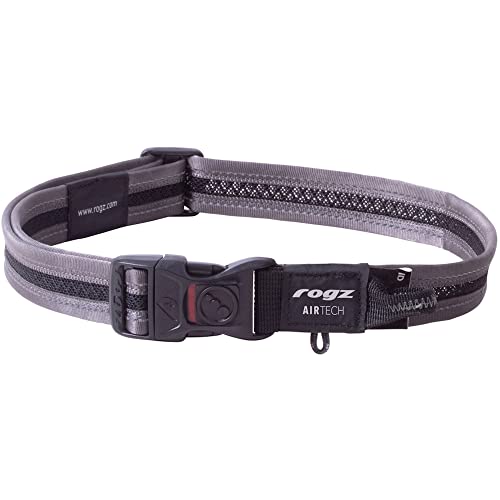 Rogz Airtech Hundehalsband, klassisch, Größe XL, Platingrau Rogz Airtech Hundehalsband, klassisch, Größe XL, Platingrau von Rogz