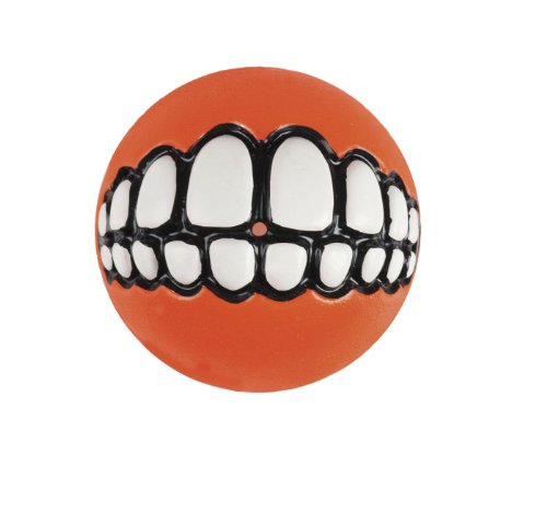 Rogz Grinz Hundespielzeug, Ballform, 4,9 cm, Orange von Rogz
