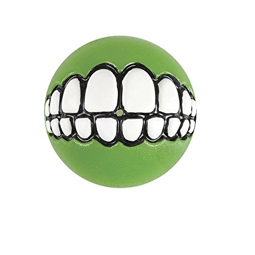 Rogz Grinz Hundespielzeug, Ballform, klein, 4,9 cm, Limettengrün von Rogz