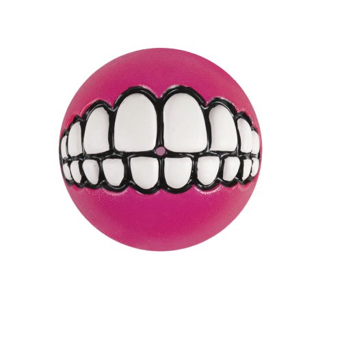 Rogz Grinz Hundespielzeug, Ballform, klein, 4,9 cm, Pink von Rogz