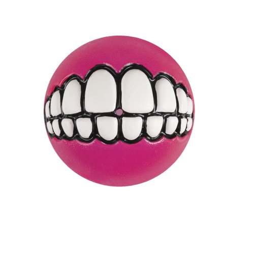 Rogz Grinz Hundespielzeug, Ballform, klein, 4,9 cm, Pink von Rogz
