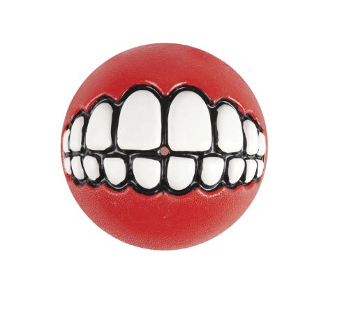 Rogz Grinz Hundespielzeug, Ballform, klein, 4,9 cm, Rot von Rogz