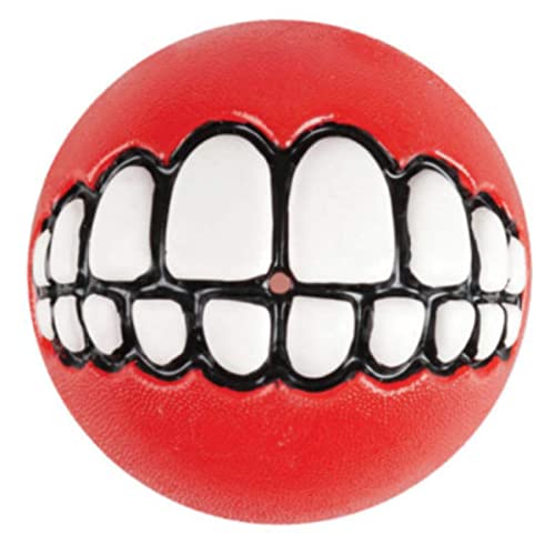 Rogz Grinz Hundespielzeug, Ballform, klein, 4,9 cm, Rot von Rogz