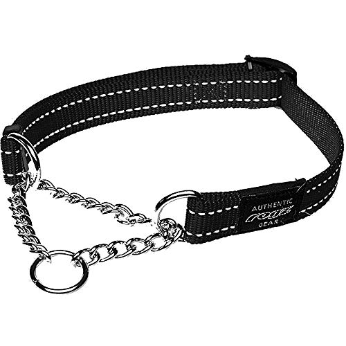 Rogz HC11-A Utility Stop- Halsband/Snake, Medium 12/18-Inch, schwarz von Rogz