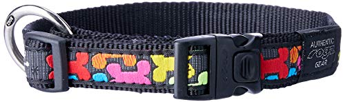 Rogz Hundehalsband, Größe L, 34–56 cm, Schwarz mit Knochenmotiv Rogz Hundehalsband, Größe L, 34–56 cm, Schwarz mit Knochenmotiv von Rogz