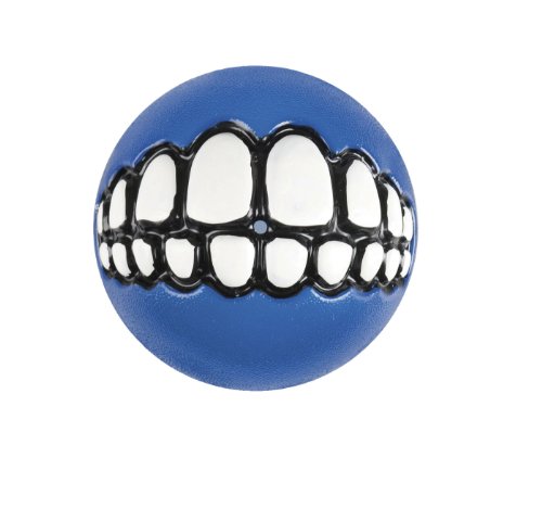 Rogz Hundespielzeug Grinz Ball, klein, 4,9 cm, Blau von Rogz