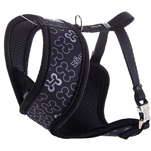 Rogz Lapz Trendy Wrapz Hundegeschirr, Größe S, Schwarz von Rogz