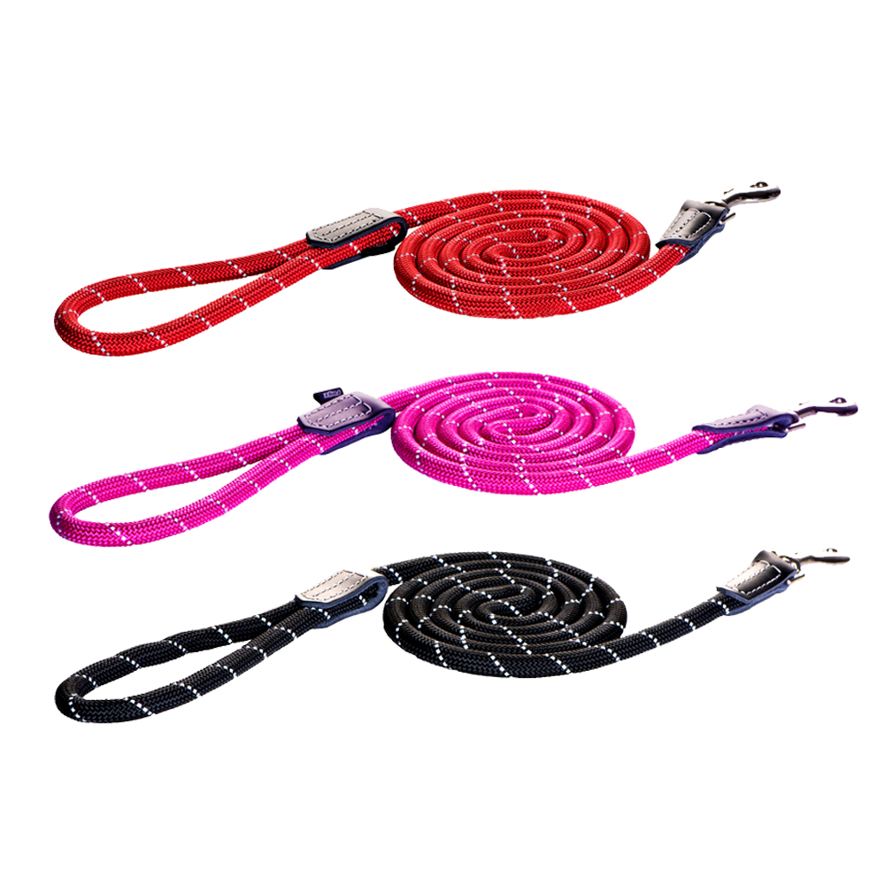 Rogz Rope Line Fixed Lead - Rosa - 180 cm / 6 mm Rogz Rope Line Fixed Lead - Rosa - 180 cm / 6 mm von Rogz