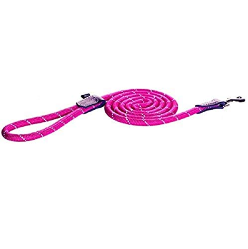 Rogz Rope Line Fixed Lead - Rosa - 180 cm / 6 mm von Rogz