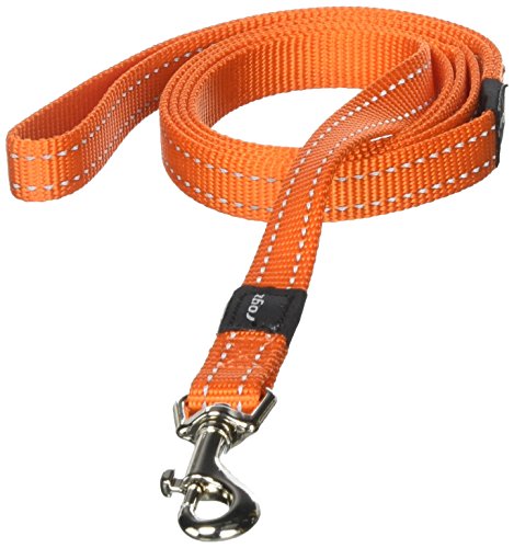 Rogz Snake Hundeleine, reflektierend, Größe M, 16 mm – 1,4 m, Orange Rogz Snake Hundeleine, reflektierend, Größe M, 16 mm – 1,4 m, Orange von Rogz