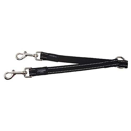 Rogz Utility groß 3/10,2 cm Fanbelt 33 cm lang Split Hundeleine, reflektierend, Schwarz Rogz Utility groß 3/10,2 cm Fanbelt 33 cm lang Split Hundeleine, reflektierend, Schwarz von Rogz