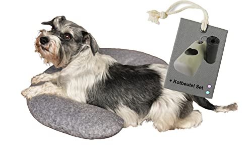 Rohrschneider Hundekissen Liegekissen Grau + extra Hundekotbeutelset von Rohrschneider