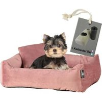 Rohrschneider ® Hundebett inkl. Gratis-Beigabe, Kuschelsofa altrosa S von Rohrschneider