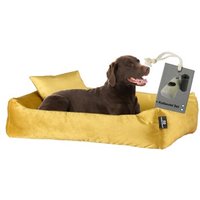 Rohrschneider ® Hundebett inkl. Gratis-Beigabe, Kuschelsofa gelb L von Rohrschneider