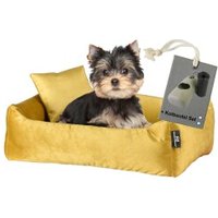 Rohrschneider ® Hundebett inkl. Gratis-Beigabe, Kuschelsofa gelb S von Rohrschneider
