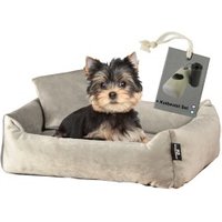 Rohrschneider ® Hundebett inkl. Gratis-Beigabe, Kuschelsofa taupe S von Rohrschneider