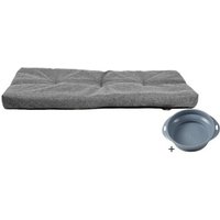 Rohrschneider ® Hundebett mit Anti-Rutsch-Boden, strapazierfähiges Kissen für Hunde und Katzen, B120 x T75 x H7 cm, inkl. Gratis-Wassernapf von Rohrschneider