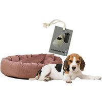 Rohrschneider ® Hundekissen inkl. Gratis-Beigabe, Kuschelhöhle "Denver" altrosa M von Rohrschneider