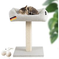 Rohrschneider ® Katzenbaum Wolly mit kuscheligem Katzenbett, waschbarer Kissenbezug von Rohrschneider