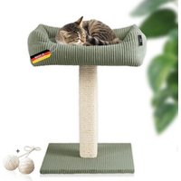 Rohrschneider ® Katzenbaum Wolly mit kuscheligem Katzenbett, waschbarer Kissenbezug von Rohrschneider