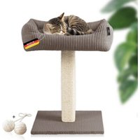 Rohrschneider ® Katzenbaum Wolly mit kuscheligem Katzenbett, waschbarer Kissenbezug von Rohrschneider