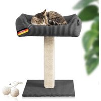 Rohrschneider ® Katzenbaum Wolly mit kuscheligem Katzenbett, waschbarer Kissenbezug von Rohrschneider