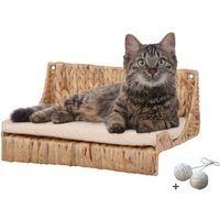 Rohrschneider ® Katzenkletterwand Fenja naturfarben 40 cm, 25 cm, 20 cm von Rohrschneider