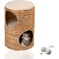 Rohrschneider ® Katzentonne für kleine Katzen mit 2 Etagen und Gratis-Beigabe von Rohrschneider