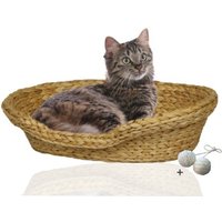 Rohrschneider ® Komfortables Katzenkörbchen mit Kissen von Rohrschneider