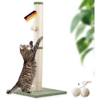 Rohrschneider ® Kratzbaum L, mit Katzenspielzeug, Bodenplatte mit Cordbezug von Rohrschneider