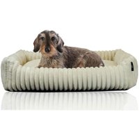 Rohrschneider ® Kuschelsofa breiter Cordstoff Deluxe beige von Rohrschneider